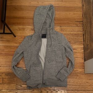 Figs Heather Gray Zip-Up Jacket